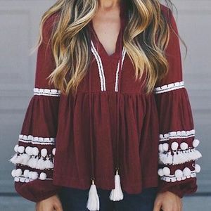 Anthropologie Nisha Peasant Top by Vineet Bahl